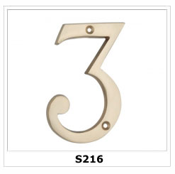 Brass Numerals Letters S216